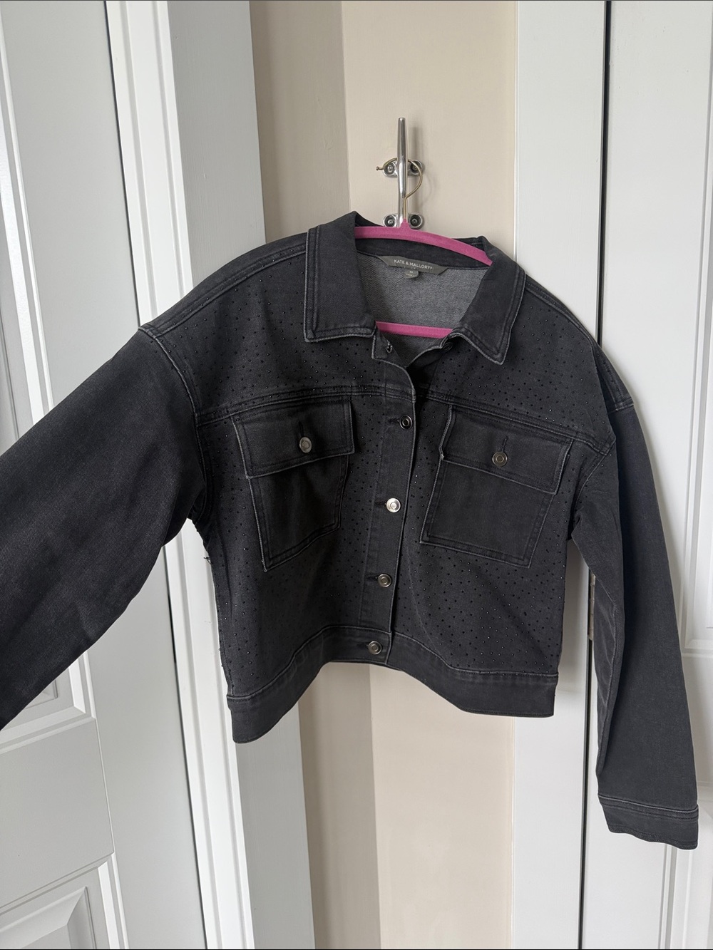 Black Cropped Denim Jacket